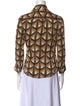 Diane von Furstenberg Silk Printed Button-Up Top