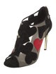 Diane von Furstenberg Suede Animal Print T-Strap Pumps