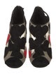 Diane von Furstenberg Suede Animal Print T-Strap Pumps