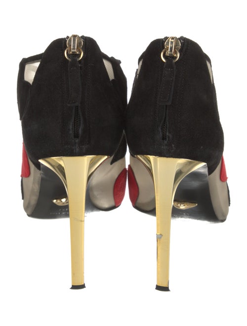 Diane von Furstenberg Suede Animal Print T-Strap Pumps