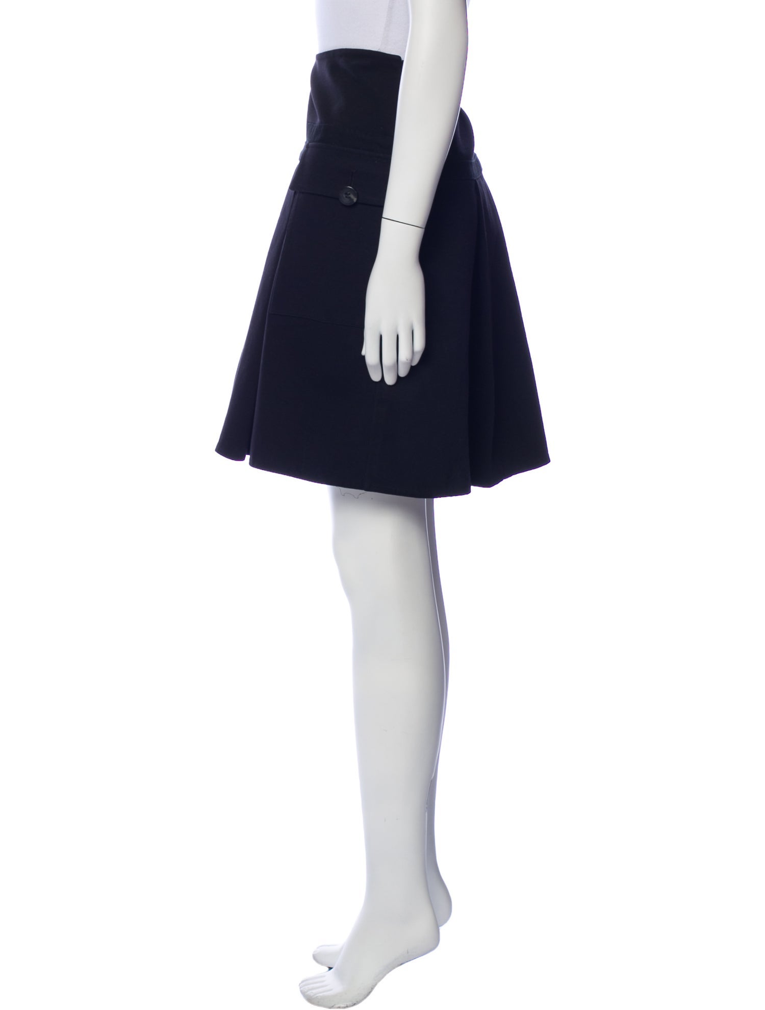 Diane von Furstenberg Pleated Accents Knee-Length Skirt