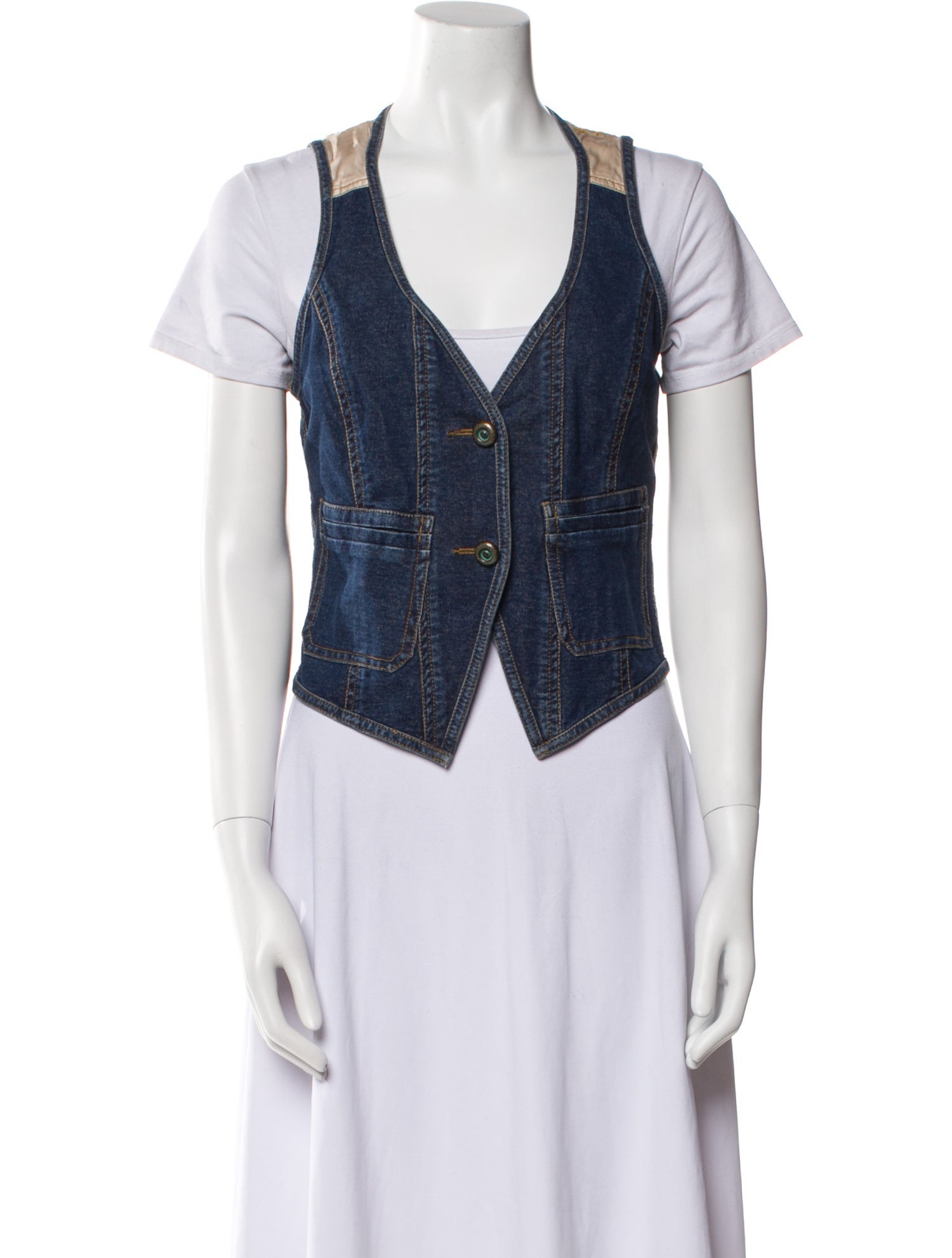 Diane von Furstenberg Colorblock Pattern Vest