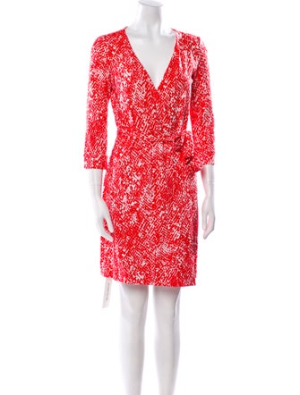 Diane von Furstenberg Animal Print Knee-Length Dress