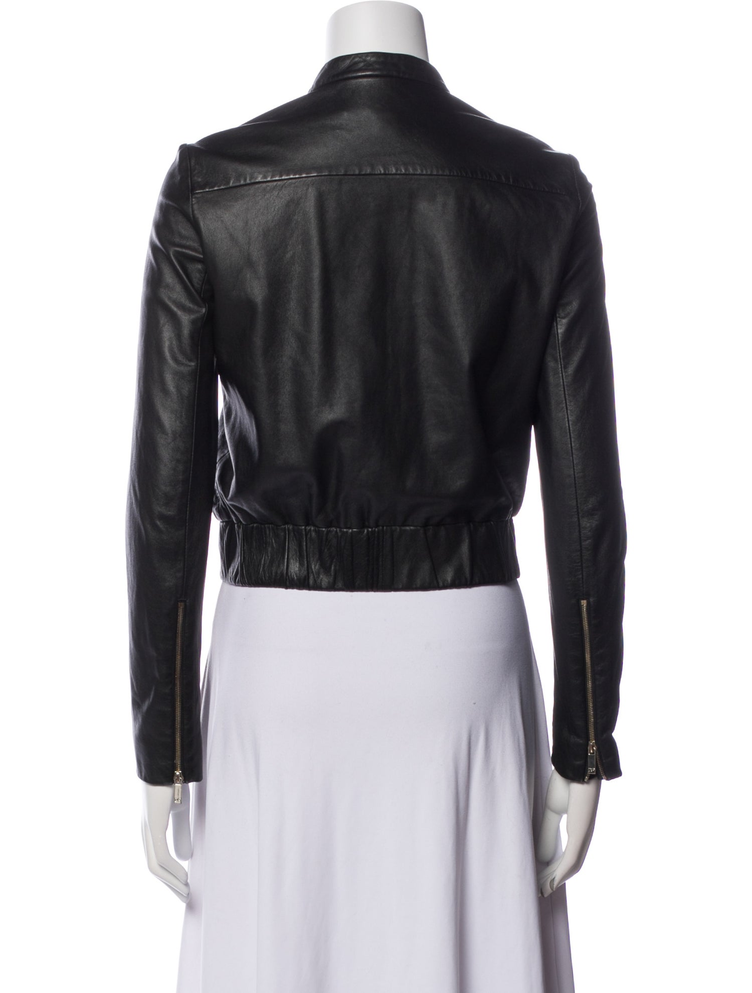 Diane von Furstenberg Lamb Leather Biker Jacket