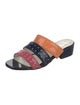 Diane von Furstenberg Patent Leather Printed Slides