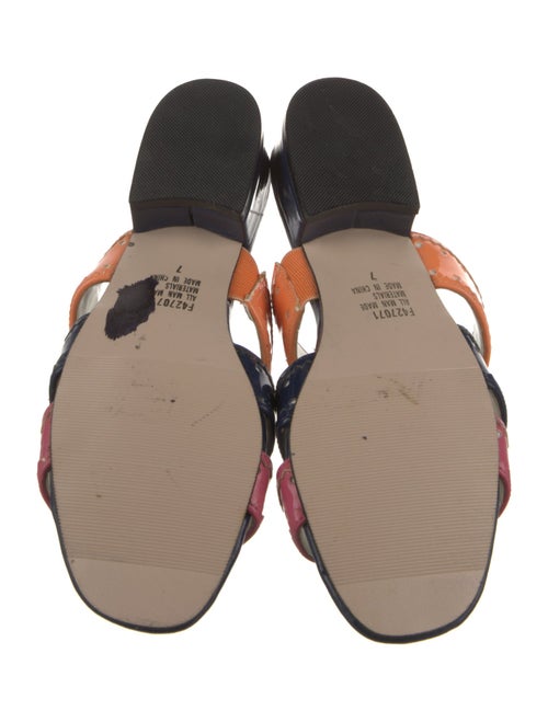 Diane von Furstenberg Patent Leather Printed Slides