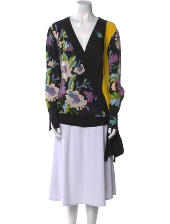 Diane von Furstenberg Silk Floral Print Blouse
