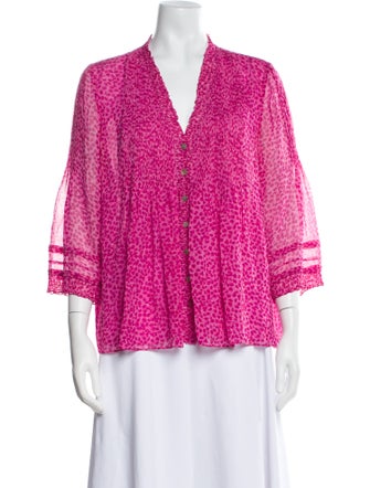 Diane von Furstenberg Silk Printed Blouse