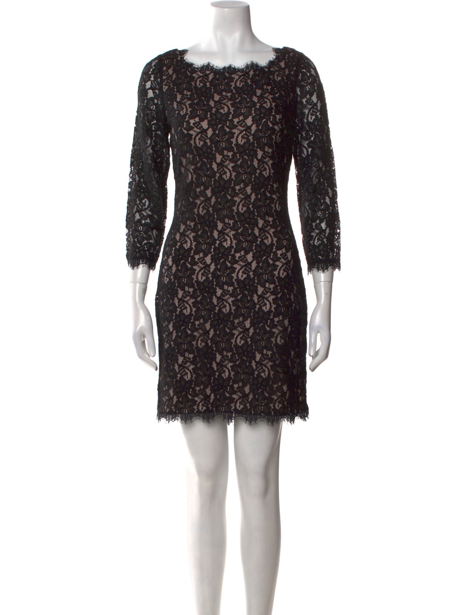 Diane von Furstenberg Lace Pattern Mini Dress