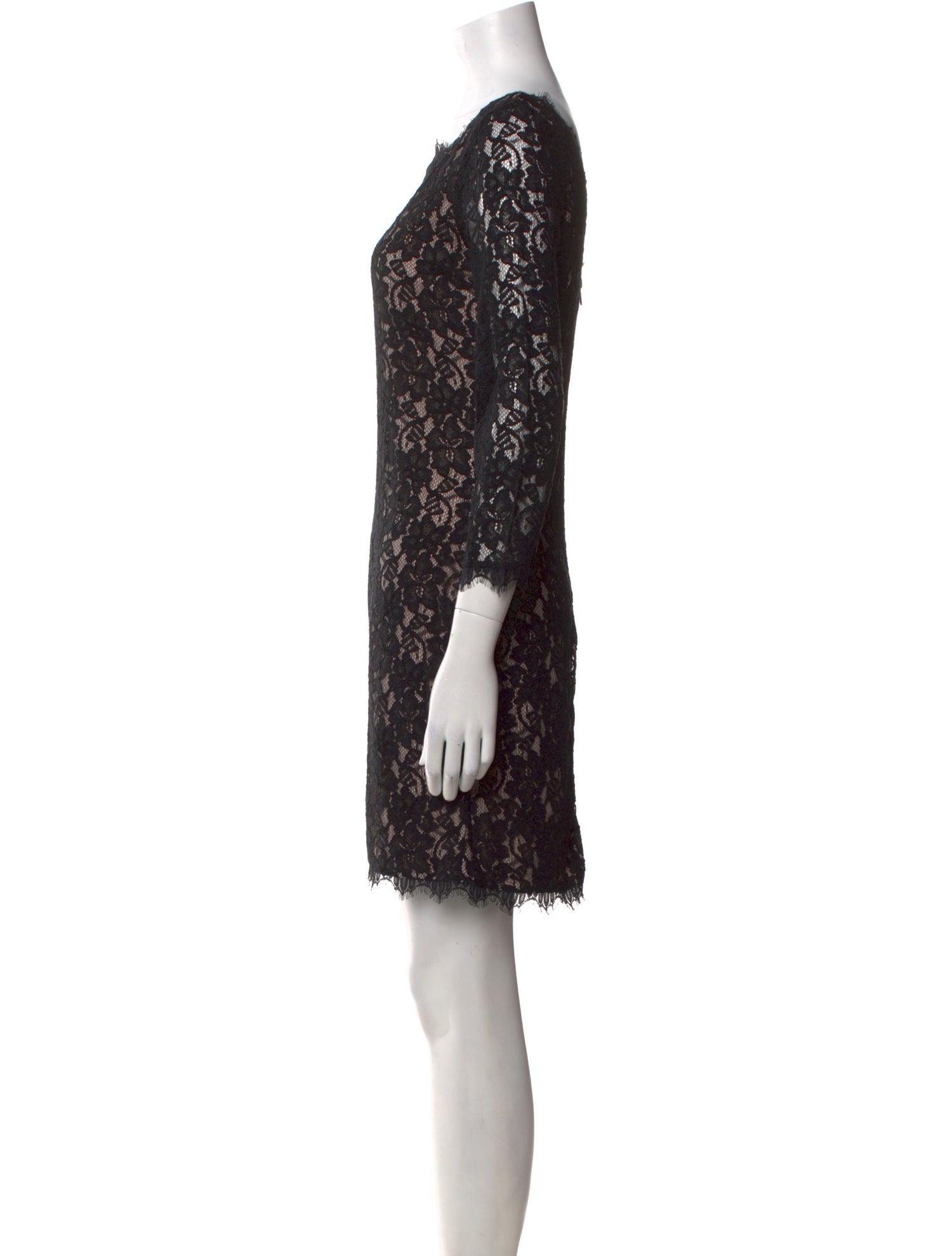 Diane von Furstenberg Lace Pattern Mini Dress