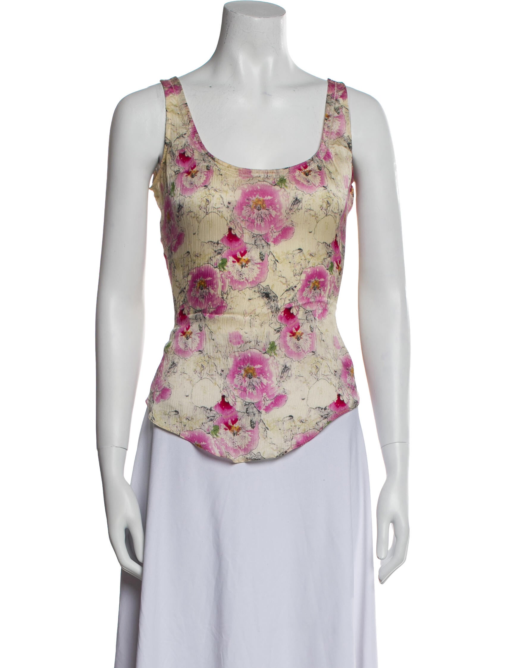 Diane von Furstenberg Silk Floral Print Top