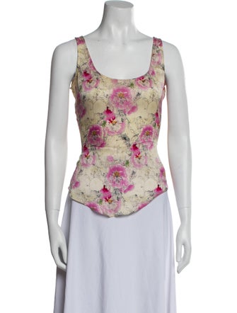 Diane von Furstenberg Silk Floral Print Top