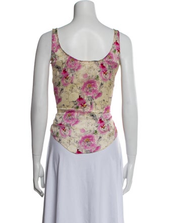 Diane von Furstenberg Silk Floral Print Top