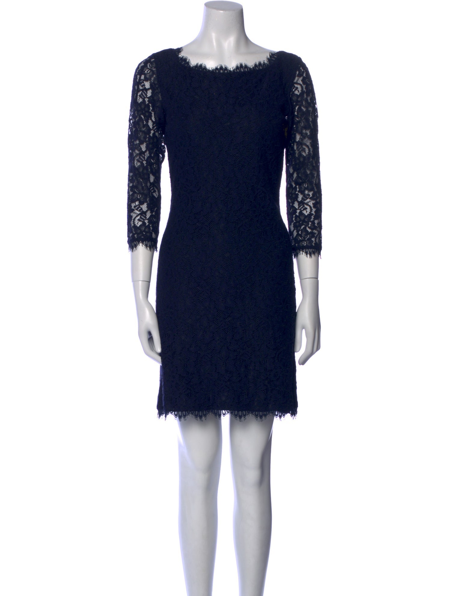 Diane von Furstenberg Lace Pattern Mini Dress