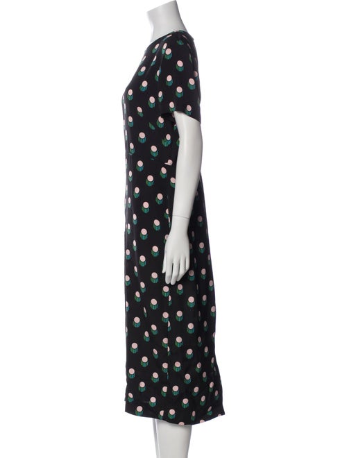 Diane von Furstenberg Polka Dot Print Midi Length Dress