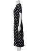 Diane von Furstenberg Polka Dot Print Midi Length Dress