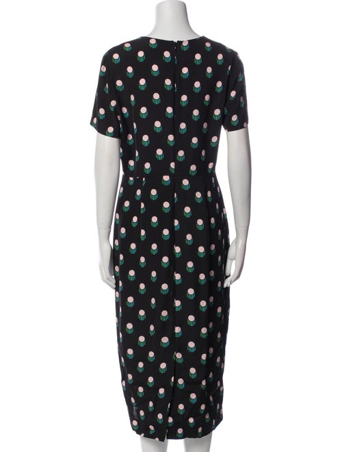 Diane von Furstenberg Polka Dot Print Midi Length Dress