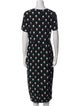 Diane von Furstenberg Polka Dot Print Midi Length Dress