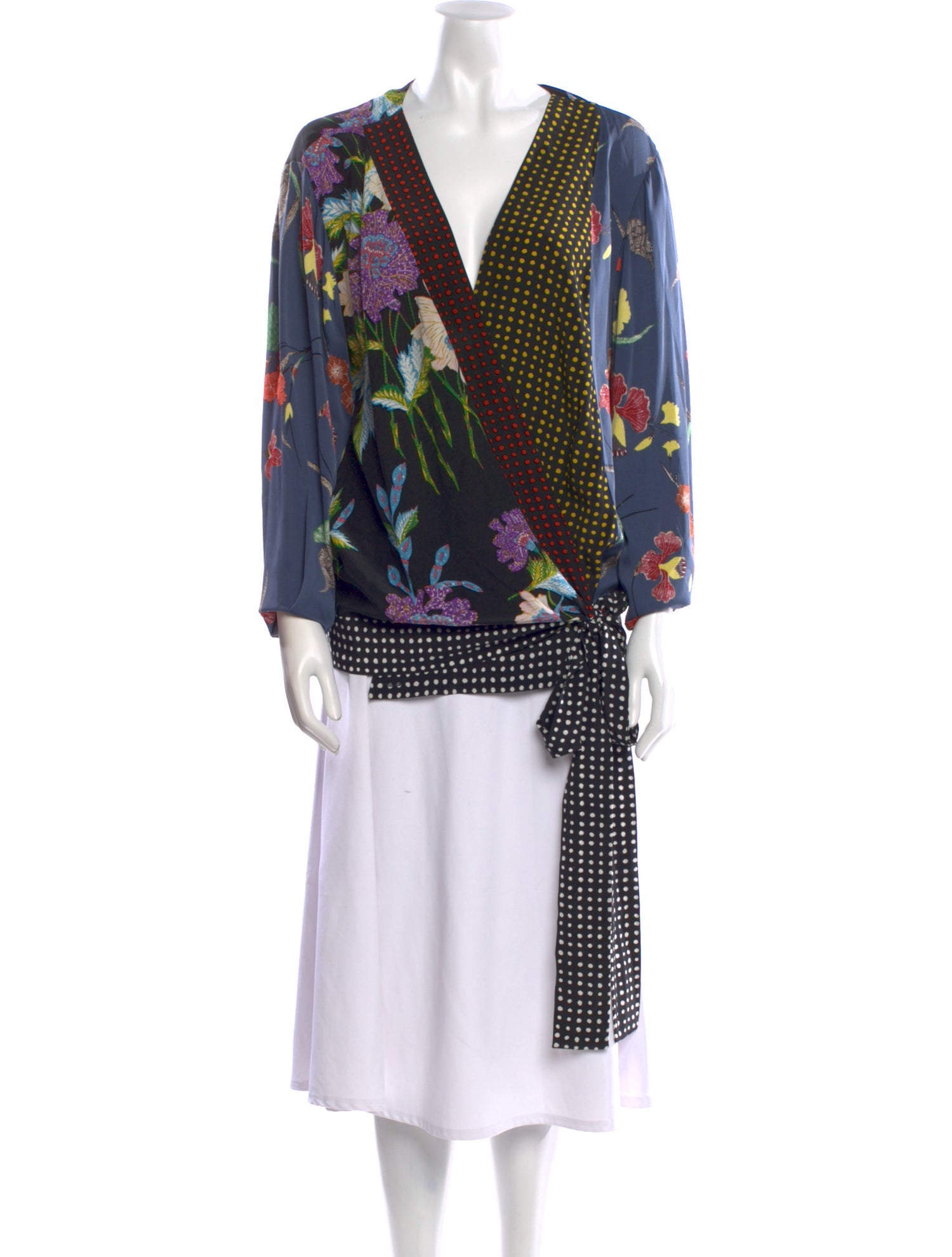 Diane von Furstenberg Silk Floral Print Blouse