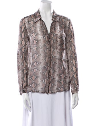 Diane von Furstenberg Silk Animal Print Blouse
