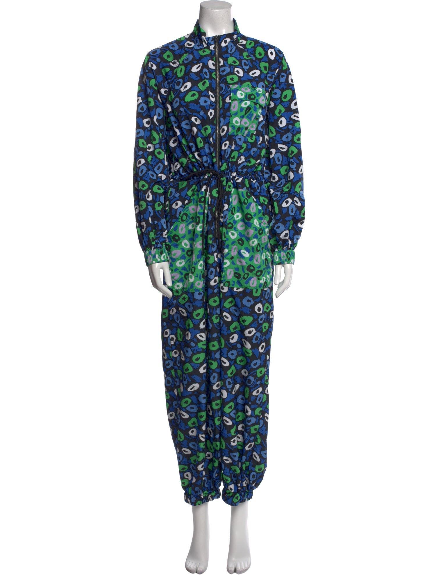 Diane von Furstenberg Printed Mock Neck Jumpsuit