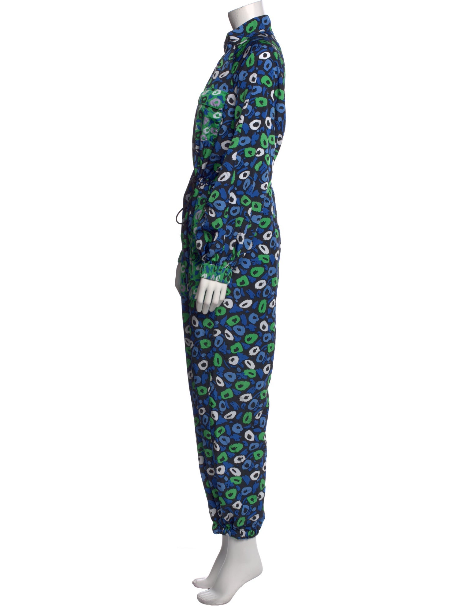 Diane von Furstenberg Printed Mock Neck Jumpsuit