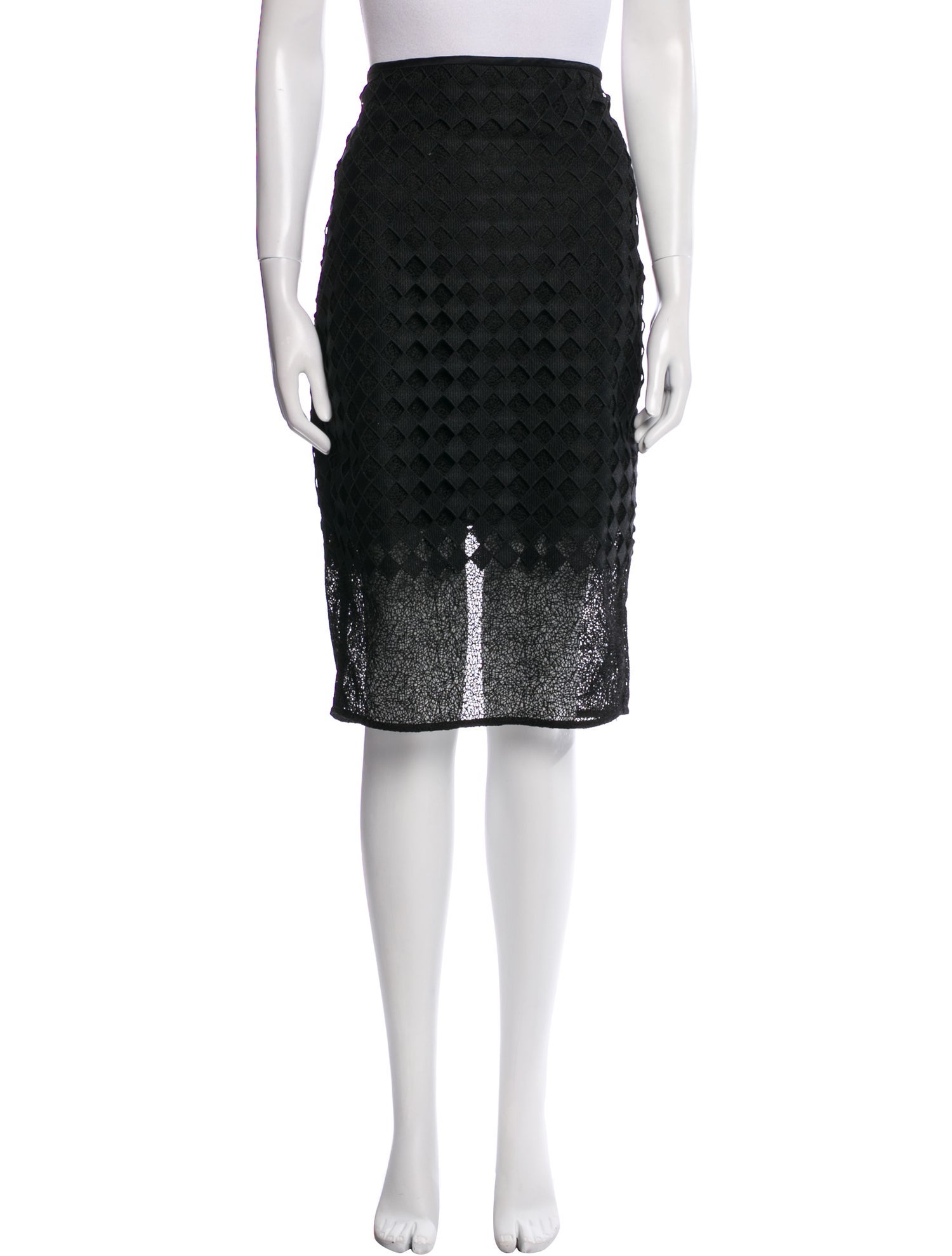 Diane von Furstenberg Lace Pattern Knee-Length Skirt