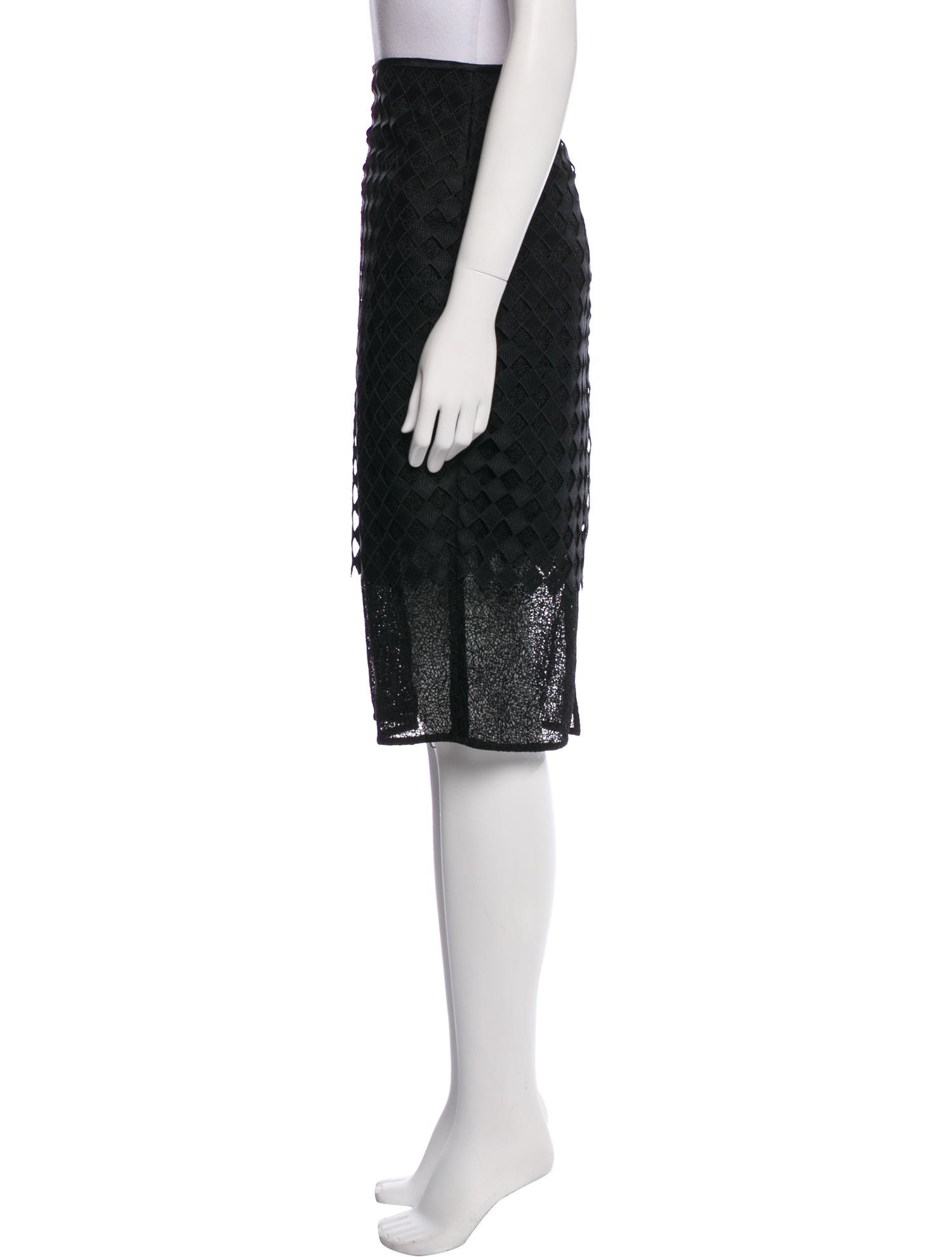 Diane von Furstenberg Lace Pattern Knee-Length Skirt