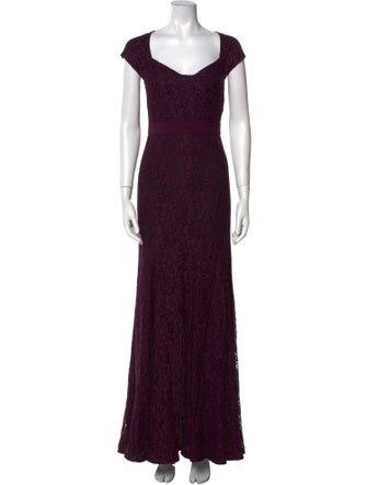 Diane von Furstenberg Lace Pattern Long Dress