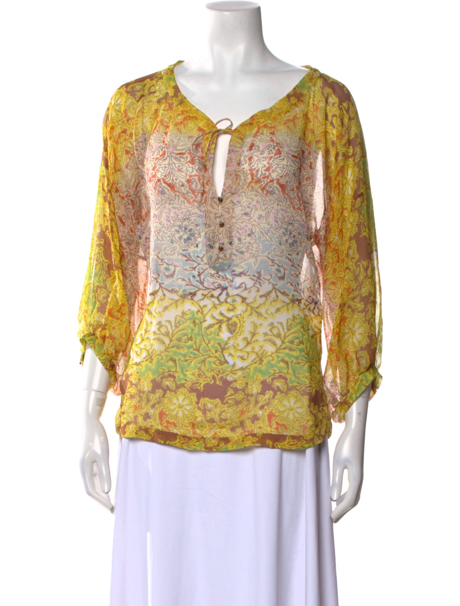 Diane von Furstenberg Silk Printed Blouse