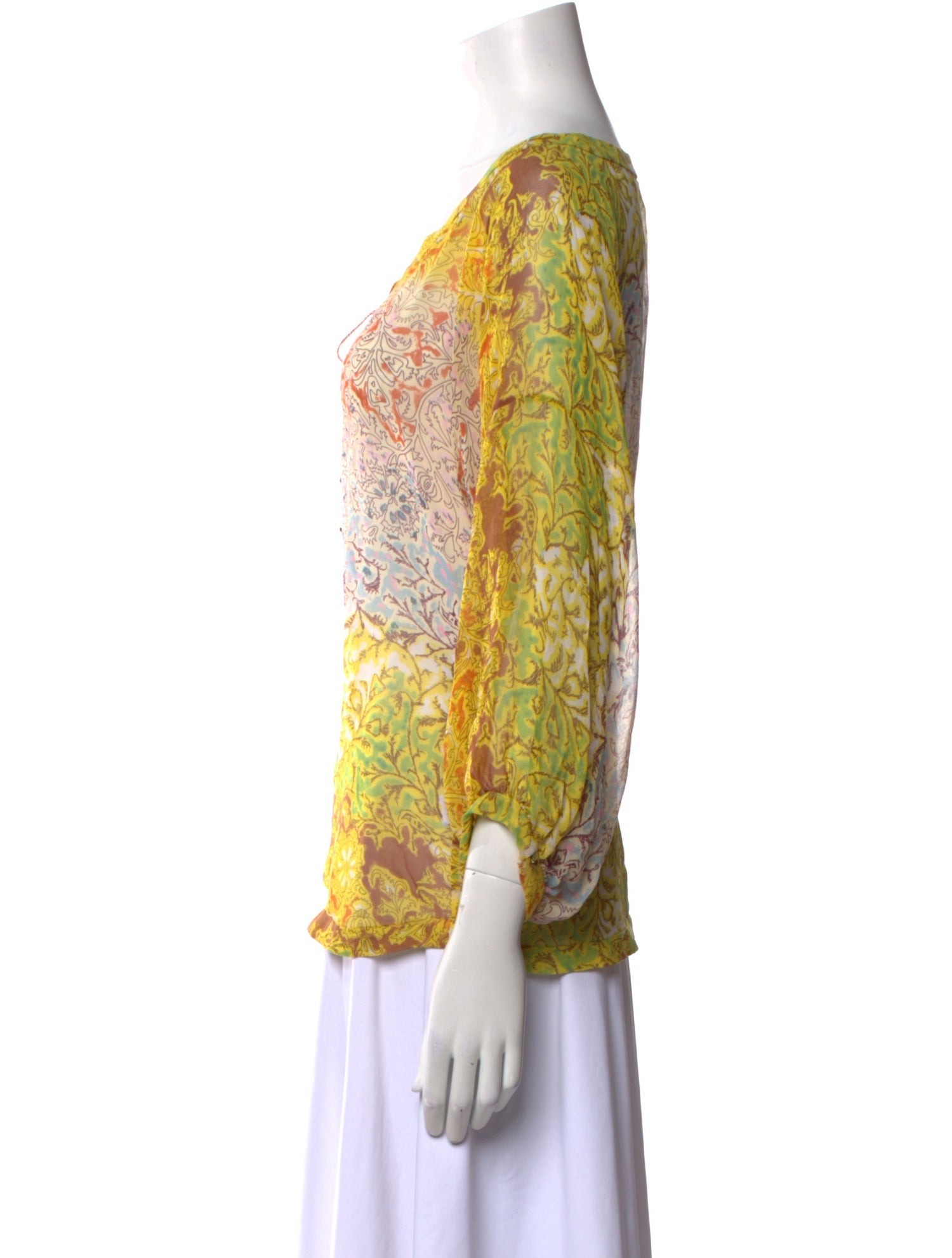 Diane von Furstenberg Silk Printed Blouse