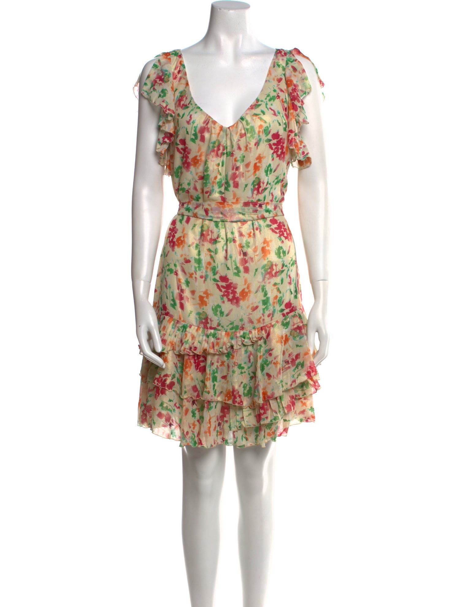 Diane von Furstenberg Floral Print Mini Dress