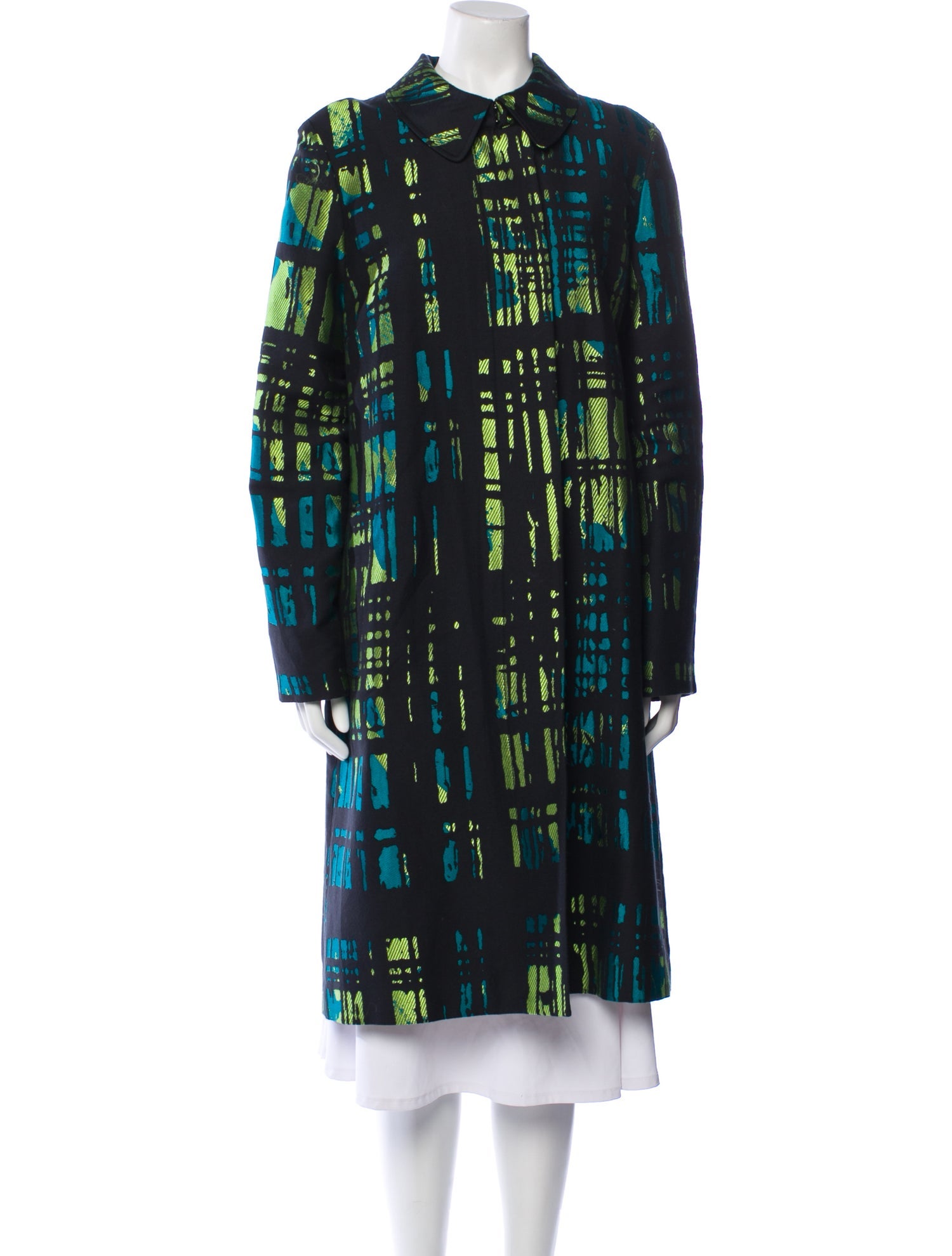 Diane von Furstenberg Tweed Pattern Coat