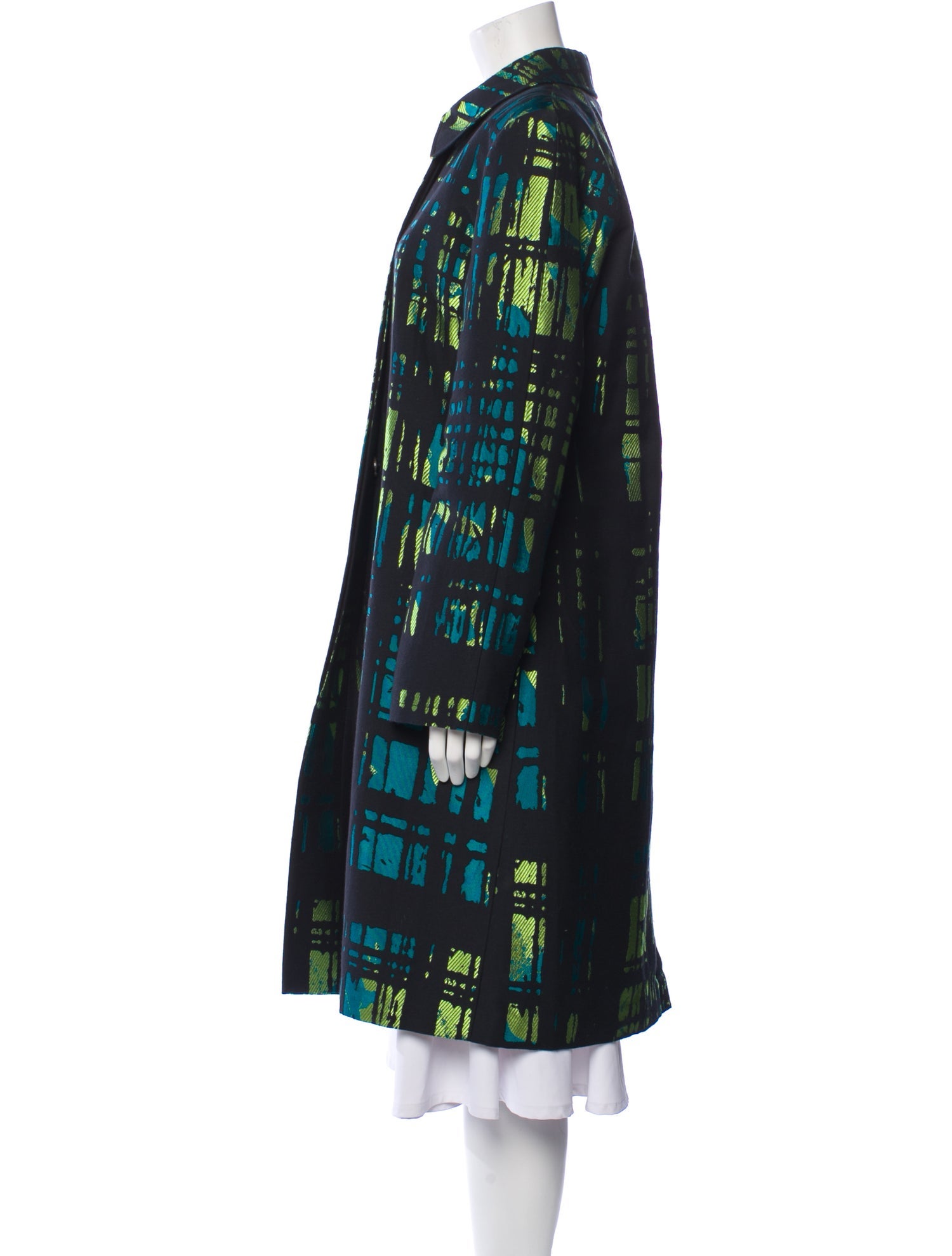 Diane von Furstenberg Tweed Pattern Coat