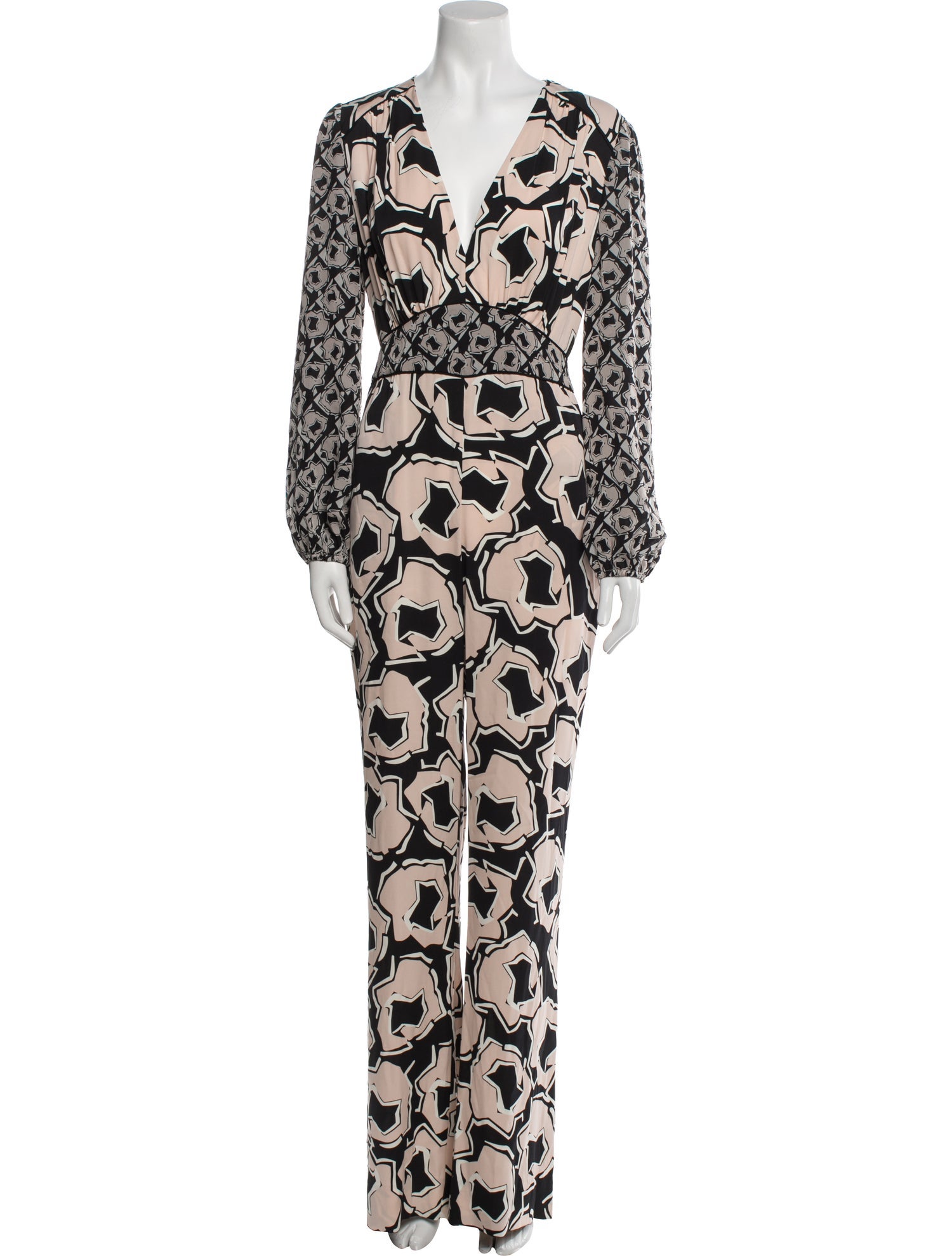 Diane von Furstenberg Silk Printed Jumpsuit