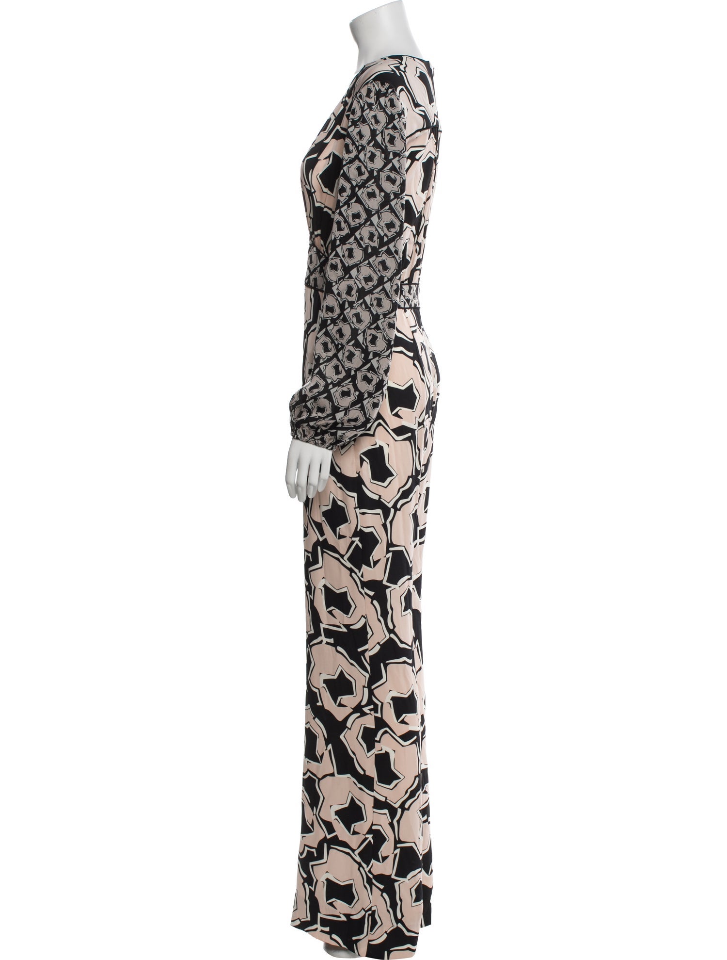 Diane von Furstenberg Silk Printed Jumpsuit