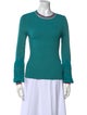 Diane von Furstenberg Crew Neck Long Sleeve Top