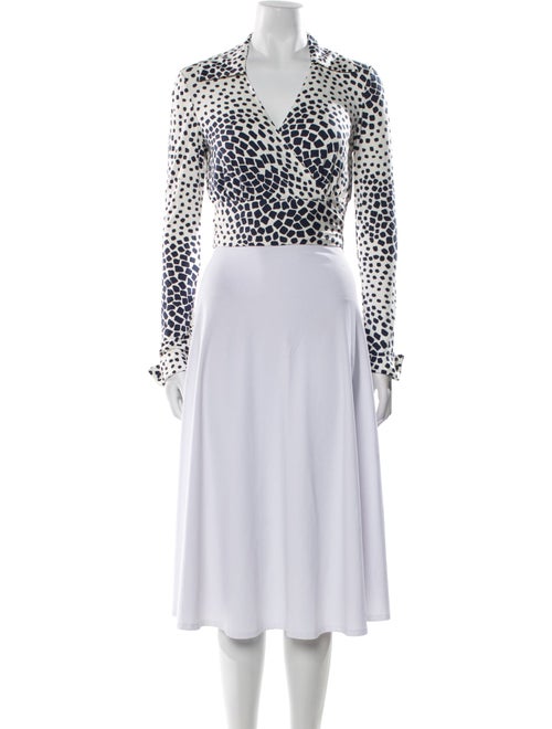 Diane von Furstenberg Animal Print V-Neck Crop Top