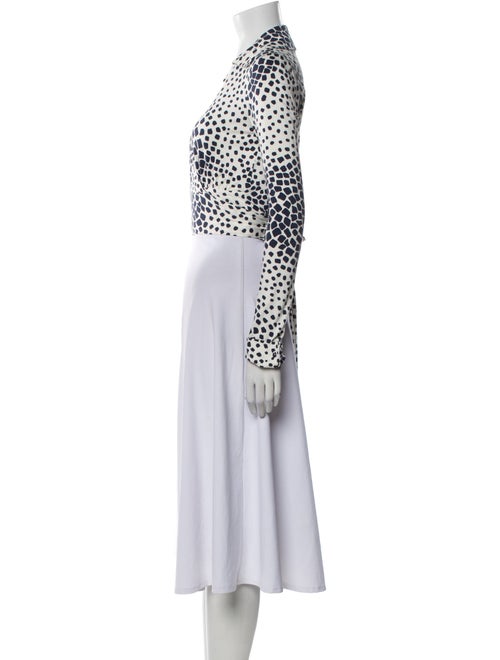 Diane von Furstenberg Animal Print V-Neck Crop Top