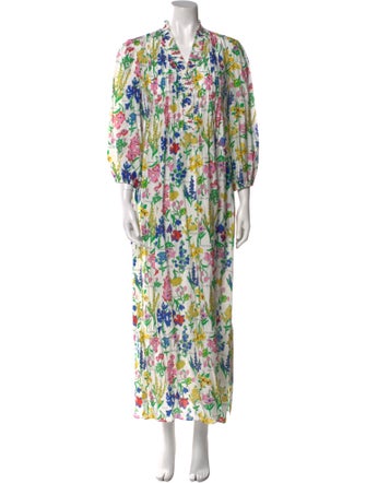 Diane von Furstenberg Floral Print Long Dress