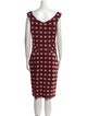Diane von Furstenberg Plaid Print Midi Length Dress