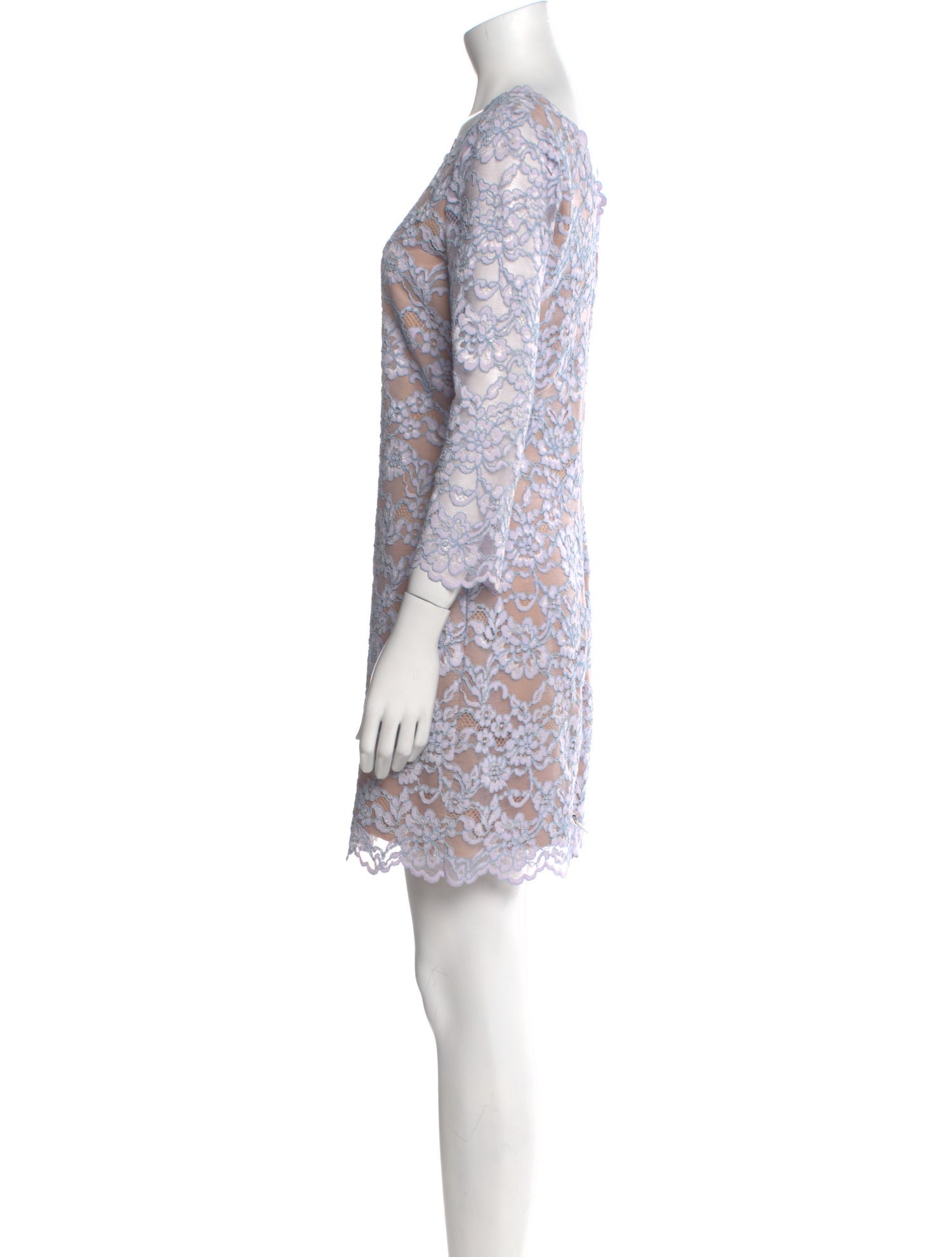 Diane von Furstenberg Lace Pattern Mini Dress