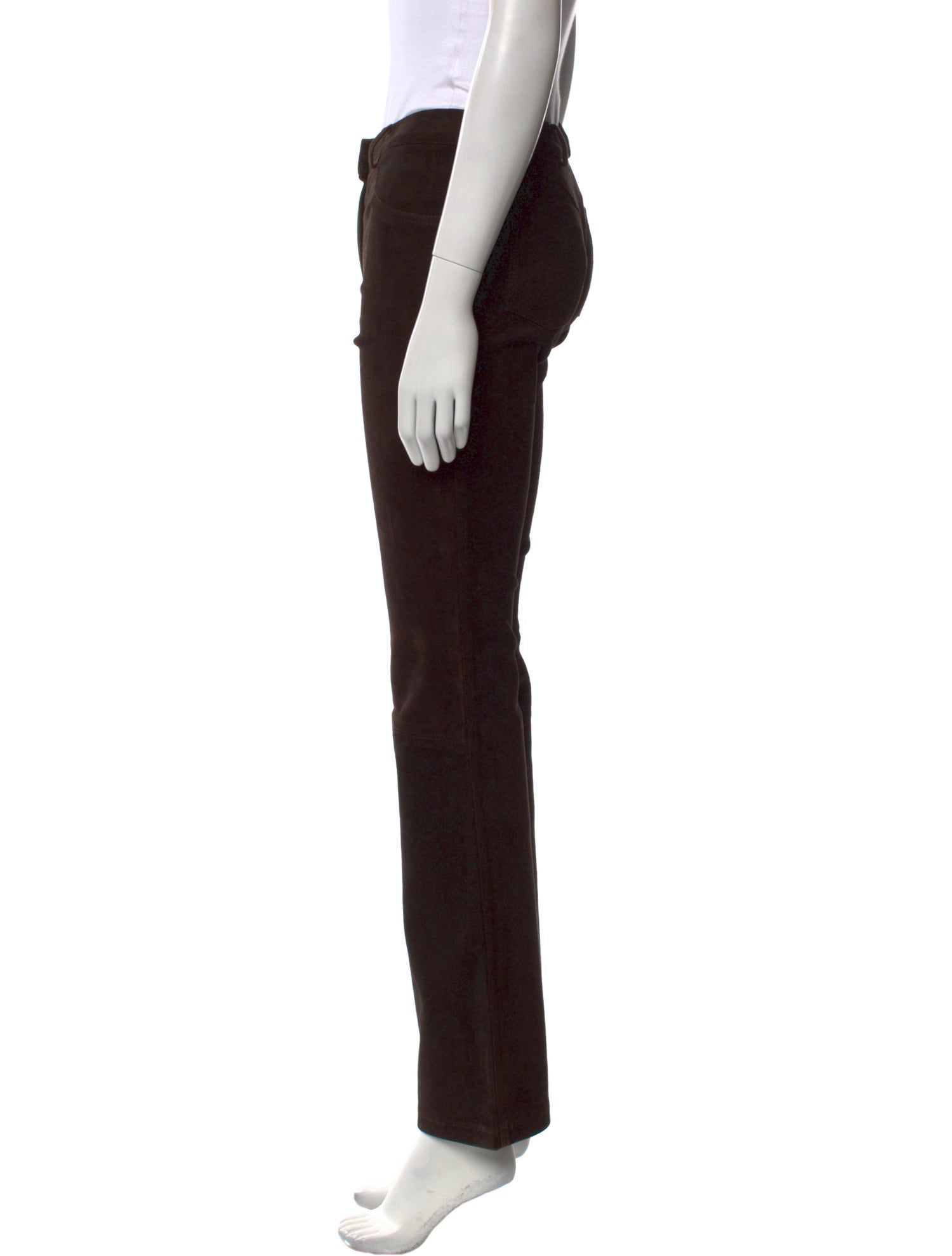 Diane von Furstenberg Leather Straight Leg Pants