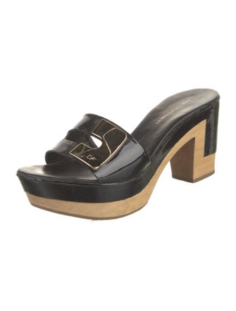 Diane von Furstenberg Patent Leather Slides