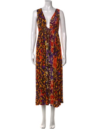 Diane von Furstenberg Printed Midi Length Dress
