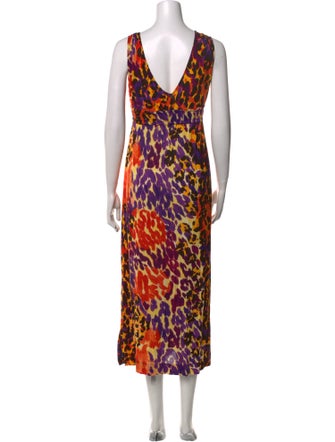 Diane von Furstenberg Printed Midi Length Dress