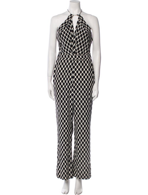Diane von Furstenberg Printed Halterneck Jumpsuit