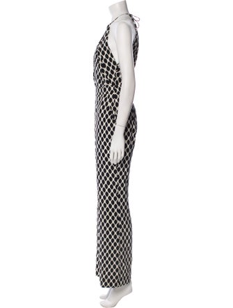 Diane von Furstenberg Printed Halterneck Jumpsuit