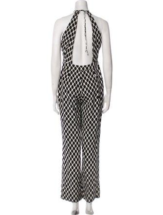 Diane von Furstenberg Printed Halterneck Jumpsuit