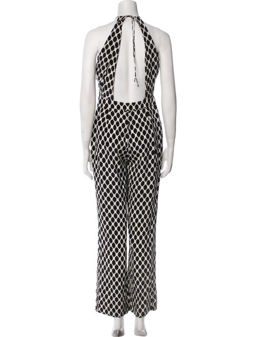 Diane von Furstenberg Printed Halterneck Jumpsuit